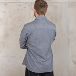 Oxford Shirt Ocean Blue Pike Brothers — vintage shirt, back view