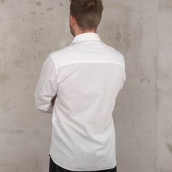 Oxford Shirt White Chambray Pike Brothers — vintage shirt, back view