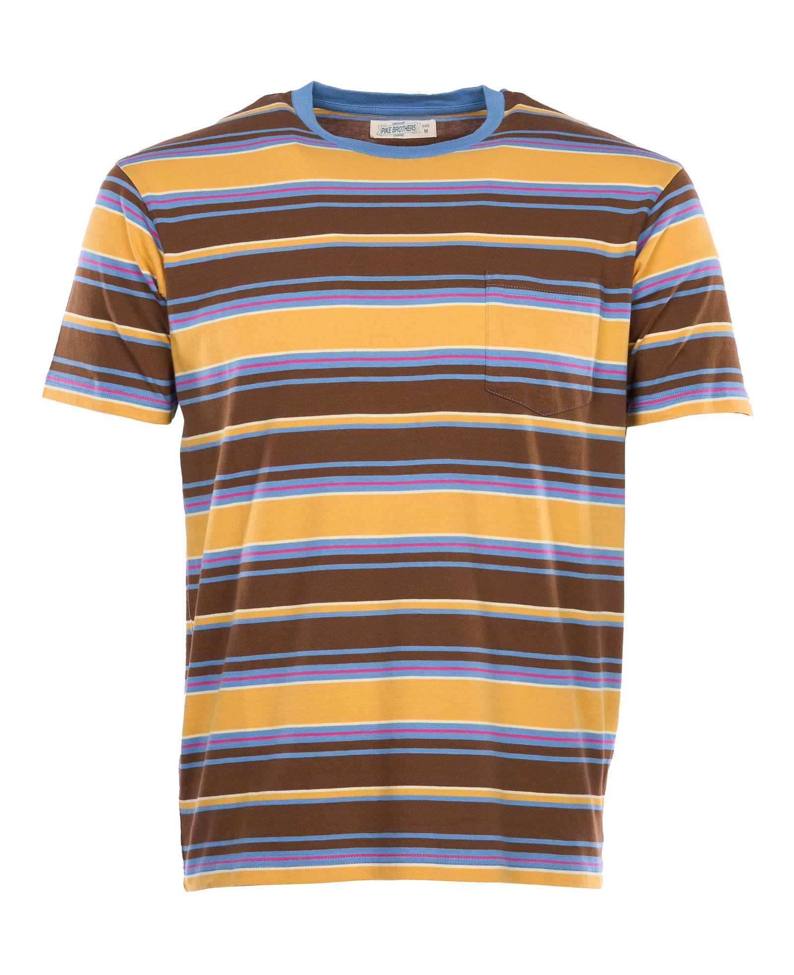 Pocket Tee Malibu Yellow Pike Brothers — vintage t-shirt, back view