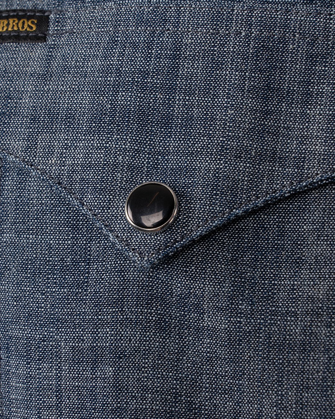 Rider Shirt Huaba Blue Pike Brothers — vintage shirt, stitching detail