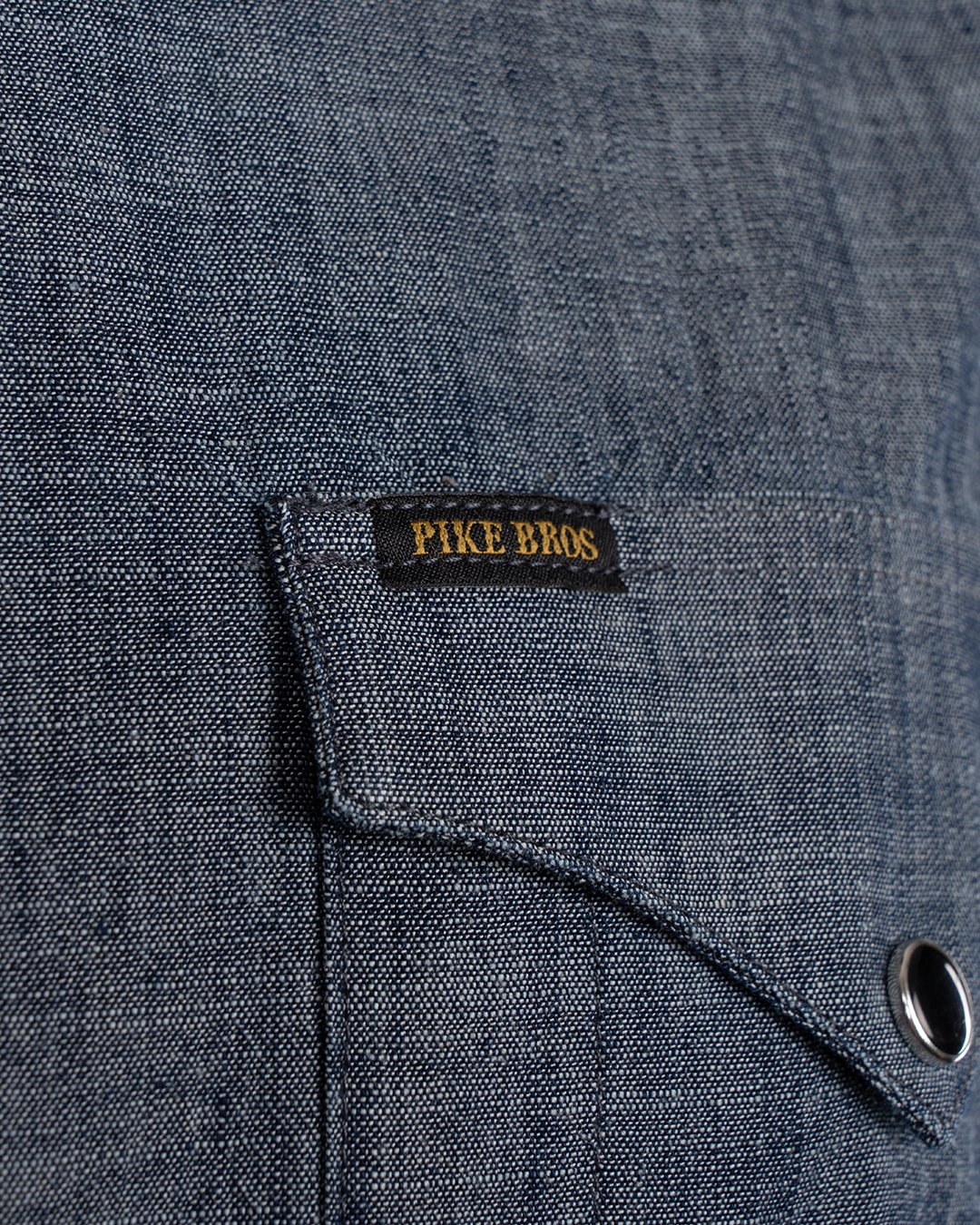 Rider Shirt Huaba Blue Pike Brothers — vintage shirt, collar detail