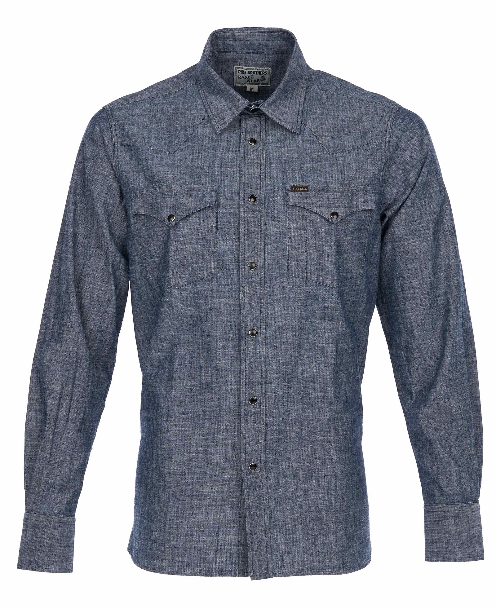 Rider Shirt Huaba Blue Pike Brothers — vintage shirt, button detail