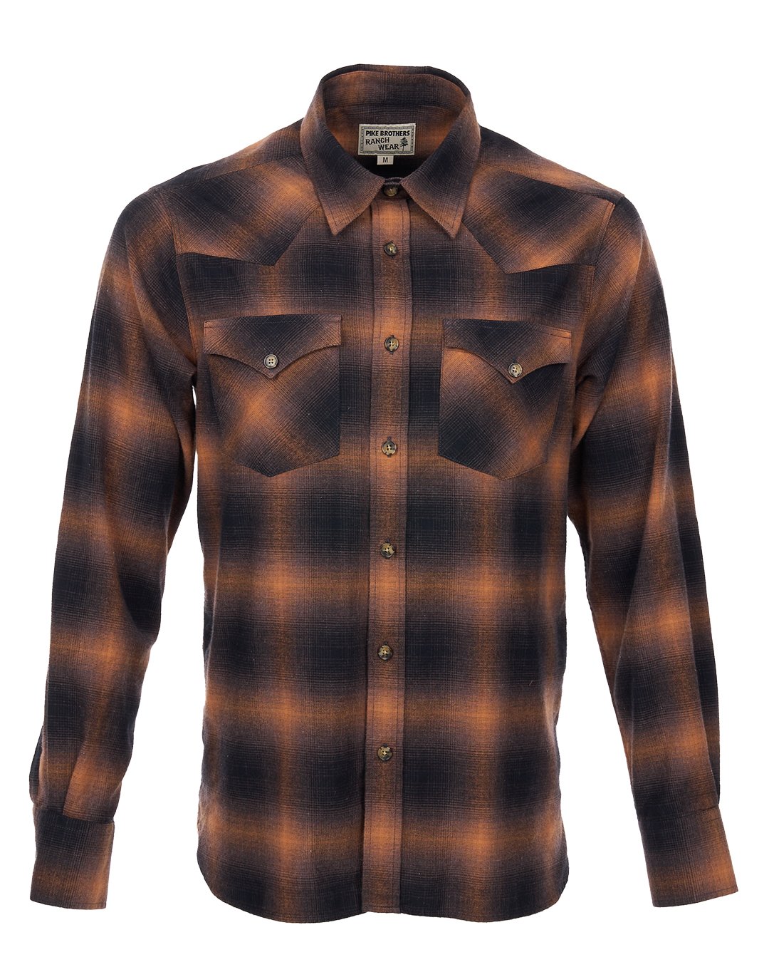 Rider Shirt Nashville Brown Pike Brothers — chemise vintage, vue de dos
