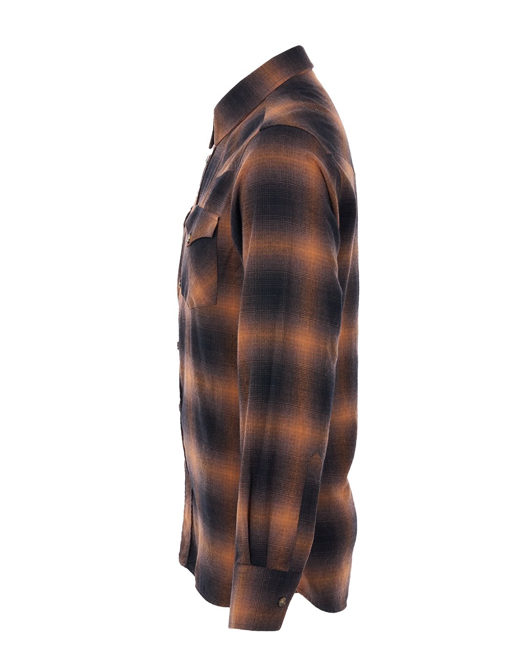 Rider Shirt Nashville Brown Pike Brothers — chemise vintage, détail des finitions