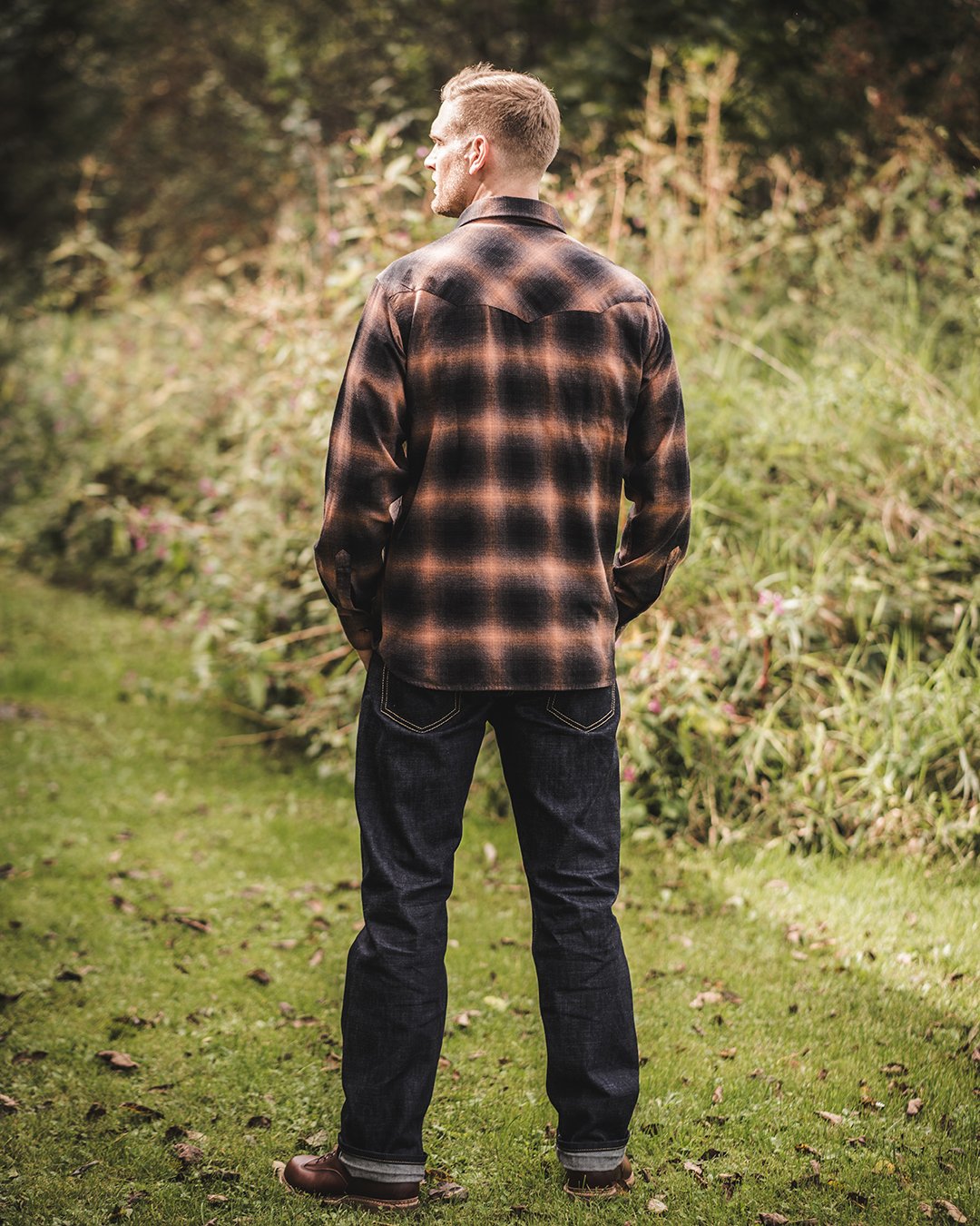 Rider Shirt Nashville Brown Pike Brothers — chemise vintage, détail du col
