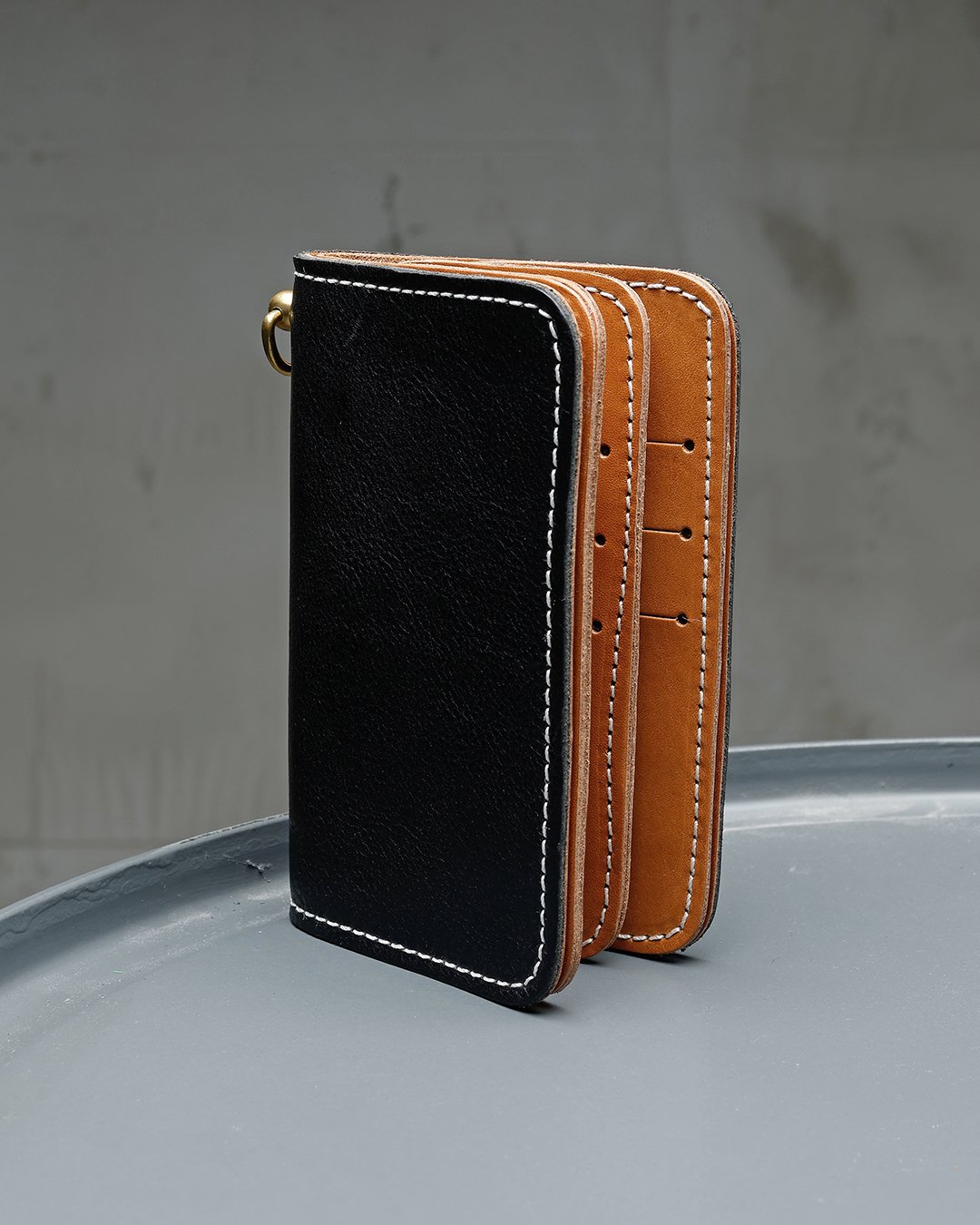Rider Wallet Seal Black Pike Brothers — vintage wallet, front view