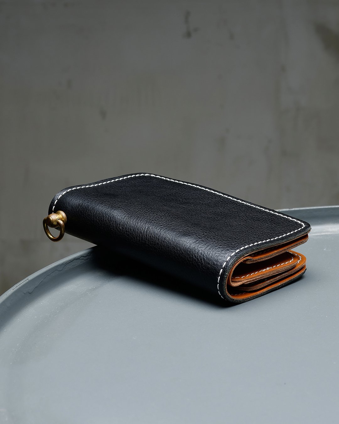 Rider Wallet Seal Black Pike Brothers — vintage wallet, craftsmanship detail