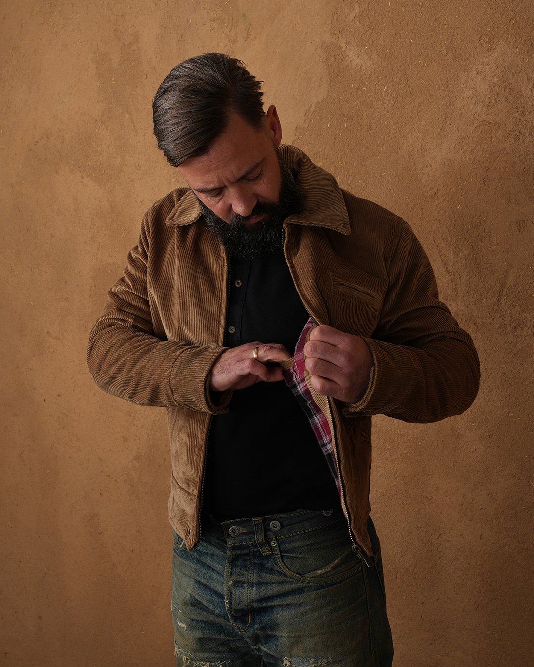 Roadster Jacket Light Brass Pike Brothers — vintage jacket, product view 13
