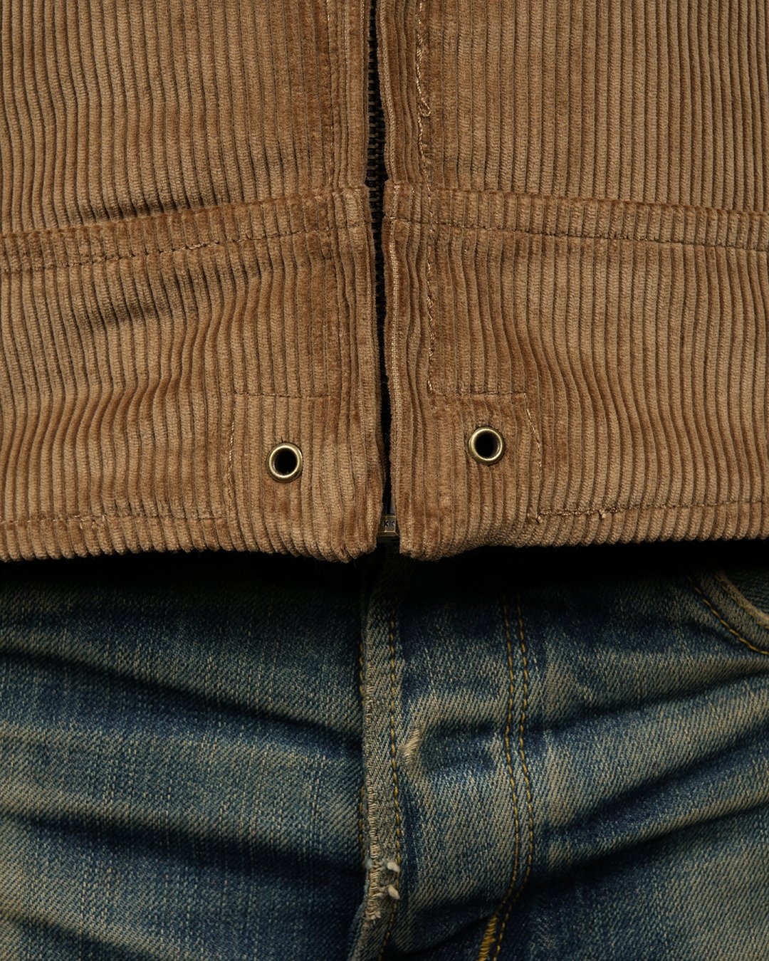 Roadster Jacket Light Brass Pike Brothers — vintage jacket, worn in context