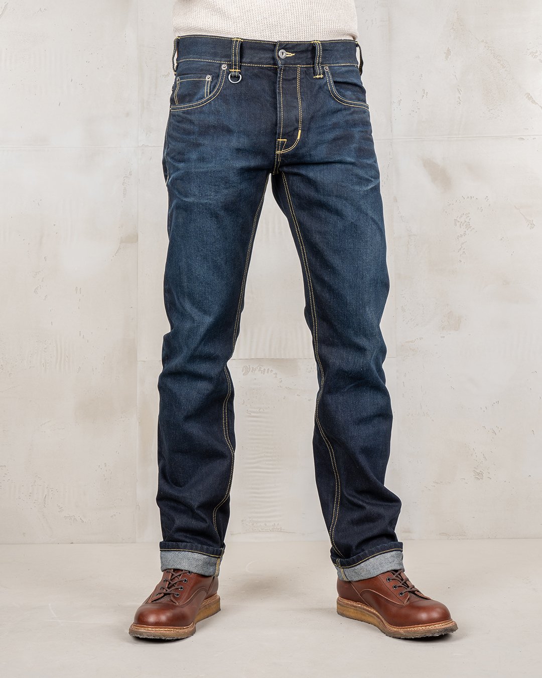 Roamer Pant Indigo 104 Pike Brothers — pantalon vintage, vue de face