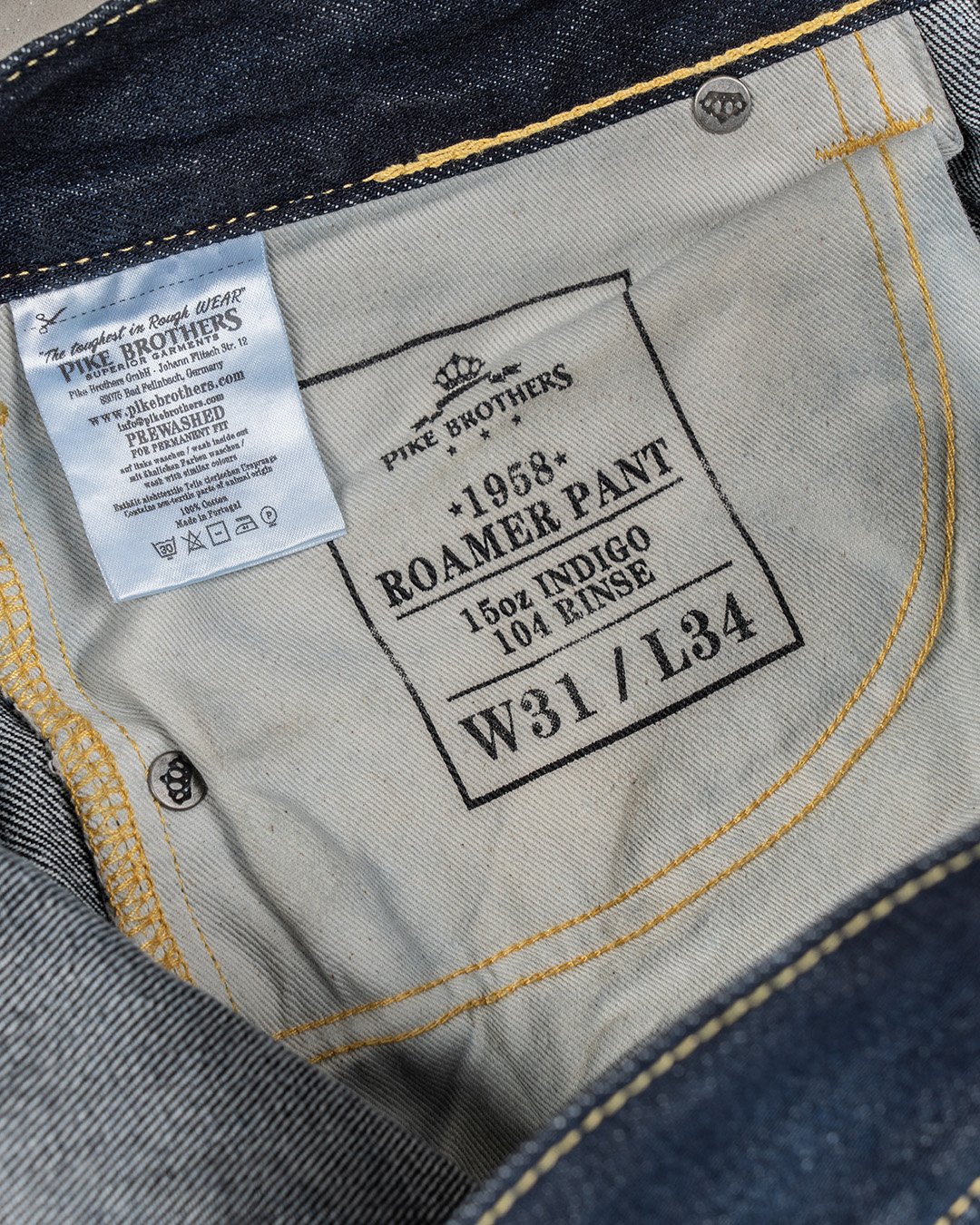 Roamer Pant Indigo 104 Pike Brothers — pantalon vintage, vue produit 11