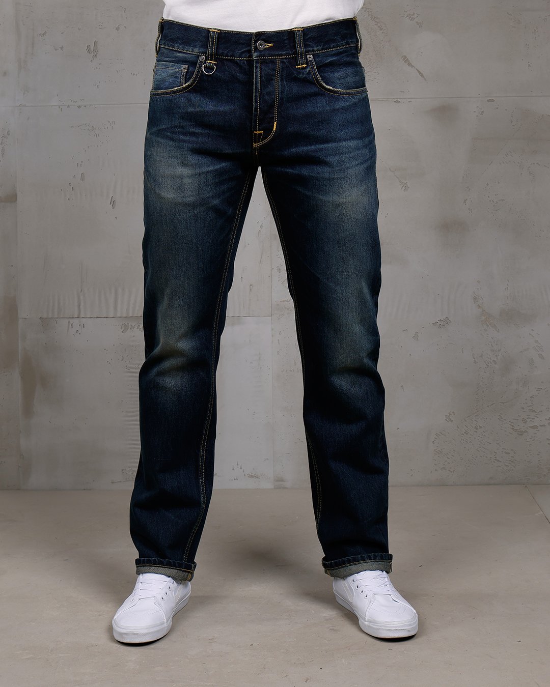 Roamer Pant Indigo 105 Pike Brothers — vintage pants, front view
