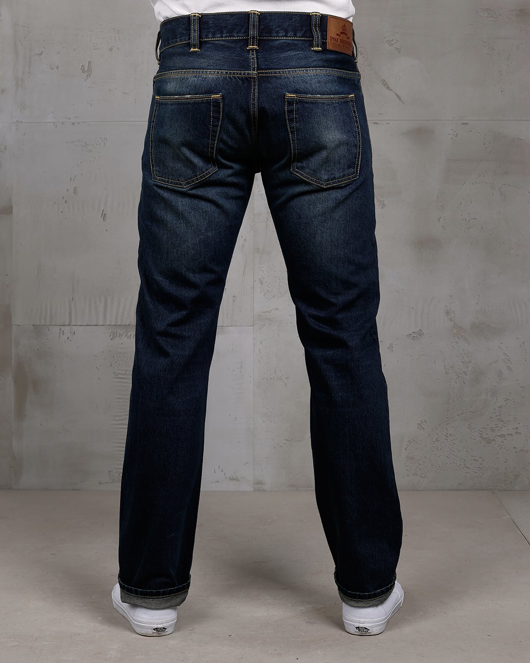 Roamer Pant Indigo 105 Pike Brothers — vintage pants, back view