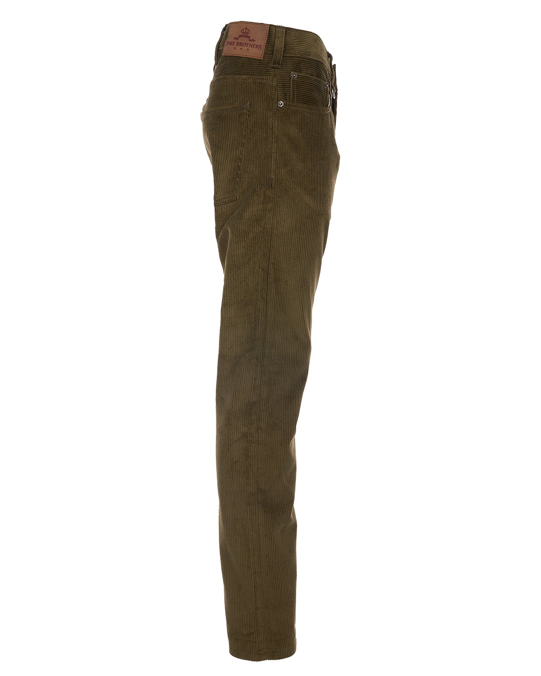 Roamer Pant Olive Cord Pike Brothers — vintage pants, stitching detail