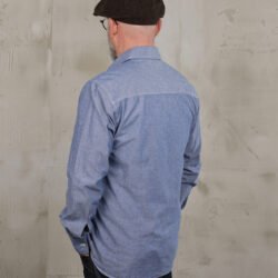 Roamer Shirt Blue Chambray Pike Brothers — vintage shirt, back view Roamer Shirt Blue Chambray Pike Brothers — vintage shirt, back view
