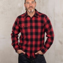 Roamer Shirt Red Check Pike Brothers — vintage shirt, front view