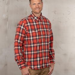 Roamer Shirt Red Flannel Pike Brothers — vintage shirt, front view