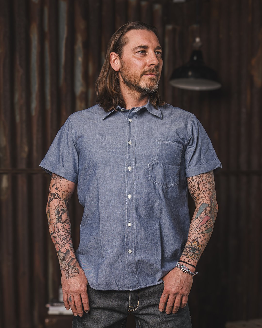 Roamer Shirt Short Sleeve Pike Brothers — vintage shirt, front view
