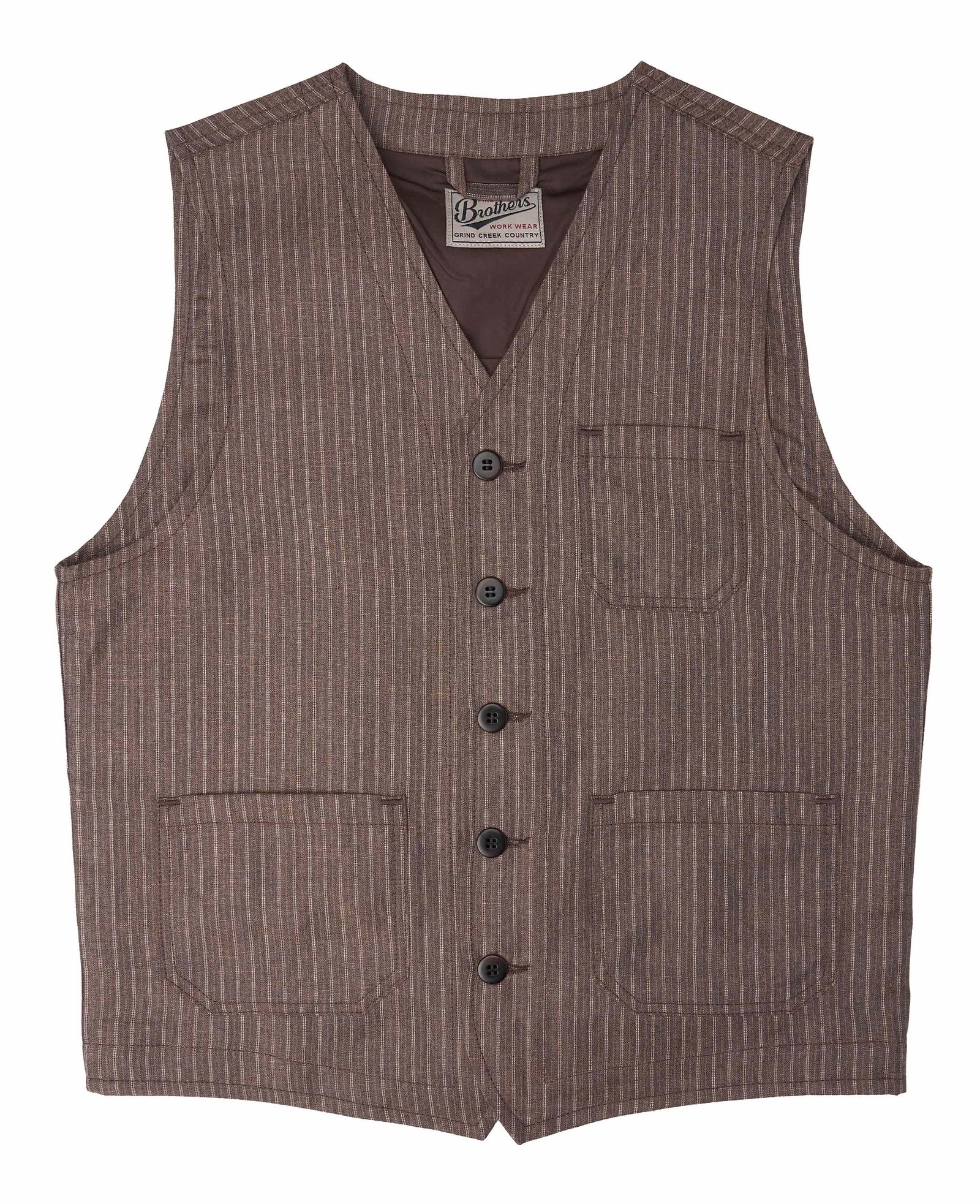 Roamer Vest Alameda Pike Brothers — gilet vintage, détail des boutons