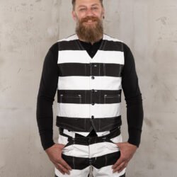 Roamer Vest Alcatraz White Pike Brothers — gilet vintage, vue de face
