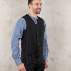 Roamer Vest Chicago Black Pike Brothers — gilet vintage, vue de dos Roamer Vest Chicago Black Pike Brothers — gilet vintage, vue de dos