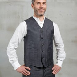 Roamer Vest Chicago Grey Pike Brothers — gilet vintage, vue de face