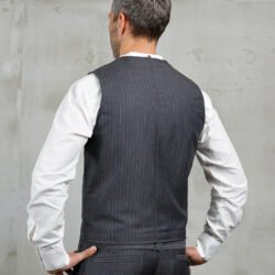 Roamer Vest Chicago Grey Pike Brothers — gilet vintage, vue de dos Roamer Vest Chicago Grey Pike Brothers — gilet vintage, vue de dos