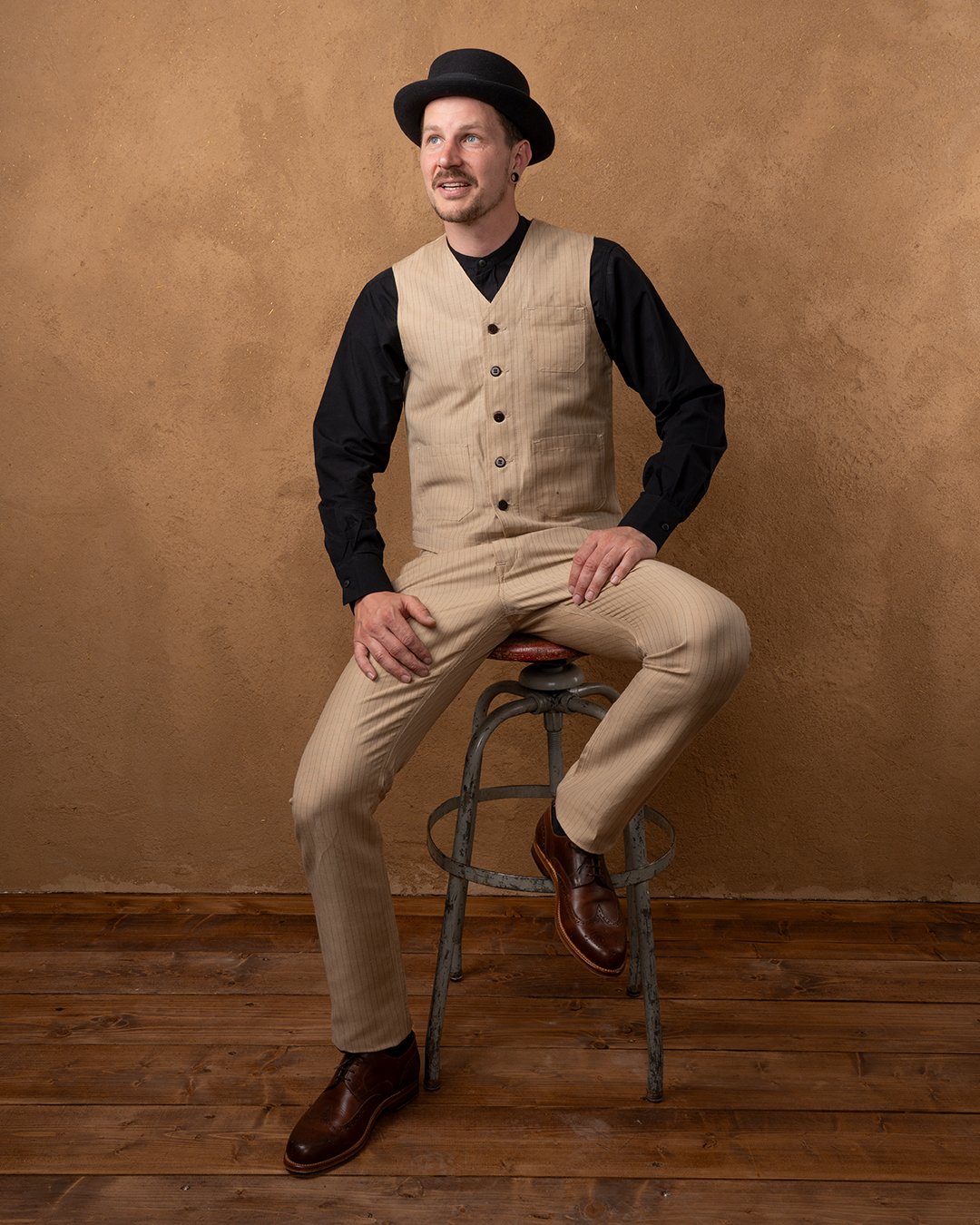 Roamer Vest Chicago Sand Pike Brothers — gilet vintage, détail des poches