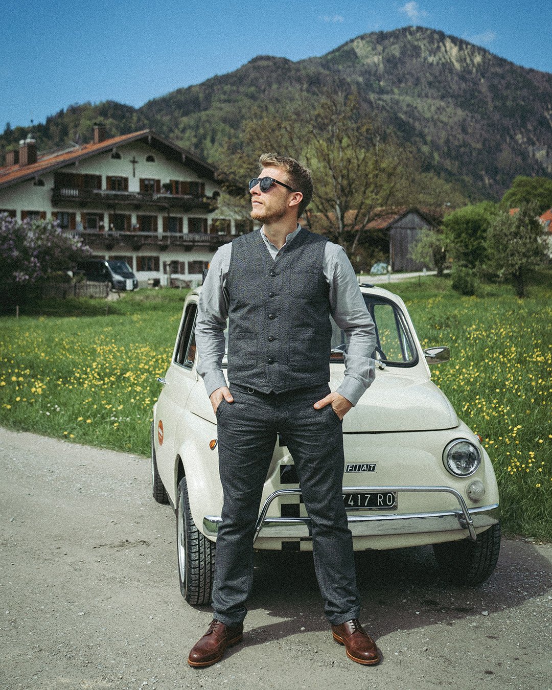 Roamer Vest French Asphalt Pike Brothers — vintage vest, worn in context