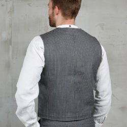 Roamer Vest Grey Wabash Pike Brothers — gilet vintage, vue de dos Roamer Vest Grey Wabash Pike Brothers — gilet vintage, vue de dos