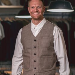 Roamer Vest Hbt Brown Pike Brothers — gilet vintage, vue de face