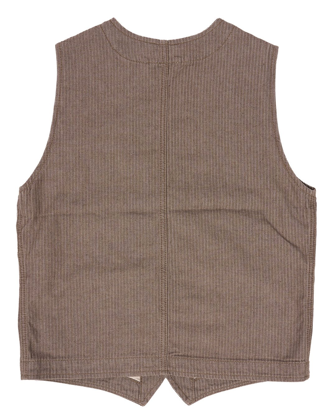 Roamer Vest Hbt Brown Pike Brothers — gilet vintage, détail des finitions