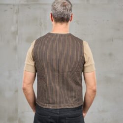 Roamer Vest Hickory Stripe Pike Brothers — gilet vintage, vue de dos Roamer Vest Hickory Stripe Pike Brothers — gilet vintage, vue de dos