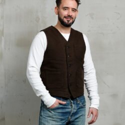 Roamer Vest Moleskin Soil Pike Brothers — gilet vintage, vue de face
