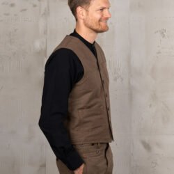 Roamer Vest Raymond Brown Pike Brothers — gilet vintage, vue de dos Roamer Vest Raymond Brown Pike Brothers — gilet vintage, vue de dos