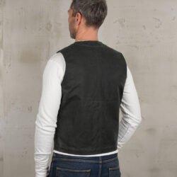 Roamer Vest Waxed Olive Pike Brothers — gilet vintage, vue de dos Roamer Vest Waxed Olive Pike Brothers — gilet vintage, vue de dos