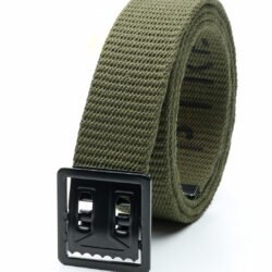 Service Belt Olive Pike Brothers — ceinture vintage, vue de face