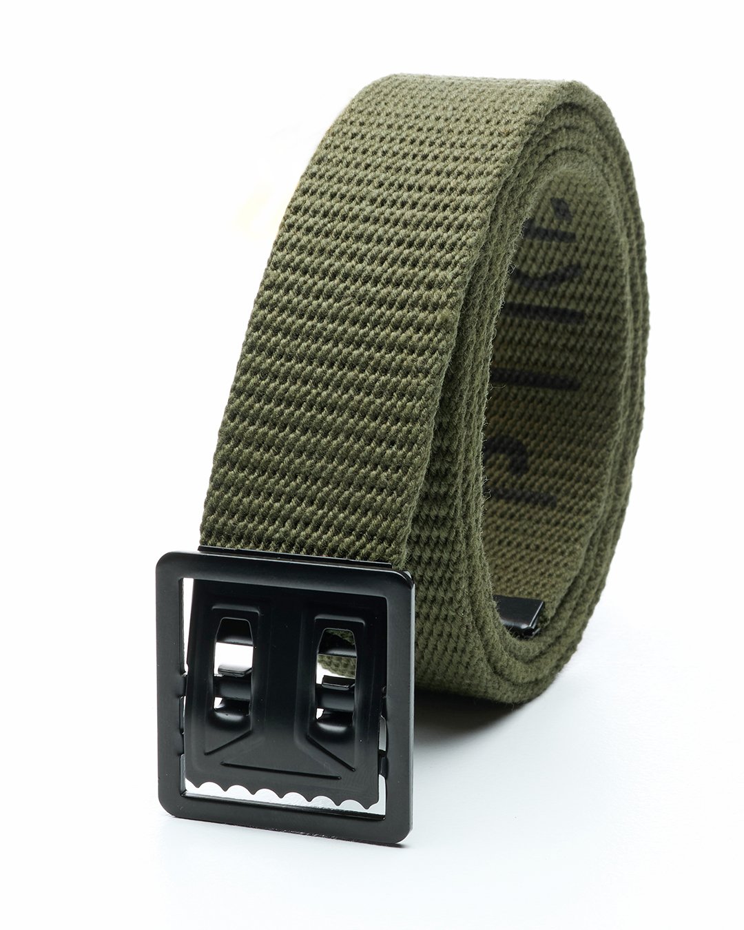 Service Belt Olive Pike Brothers — ceinture vintage, vue de face