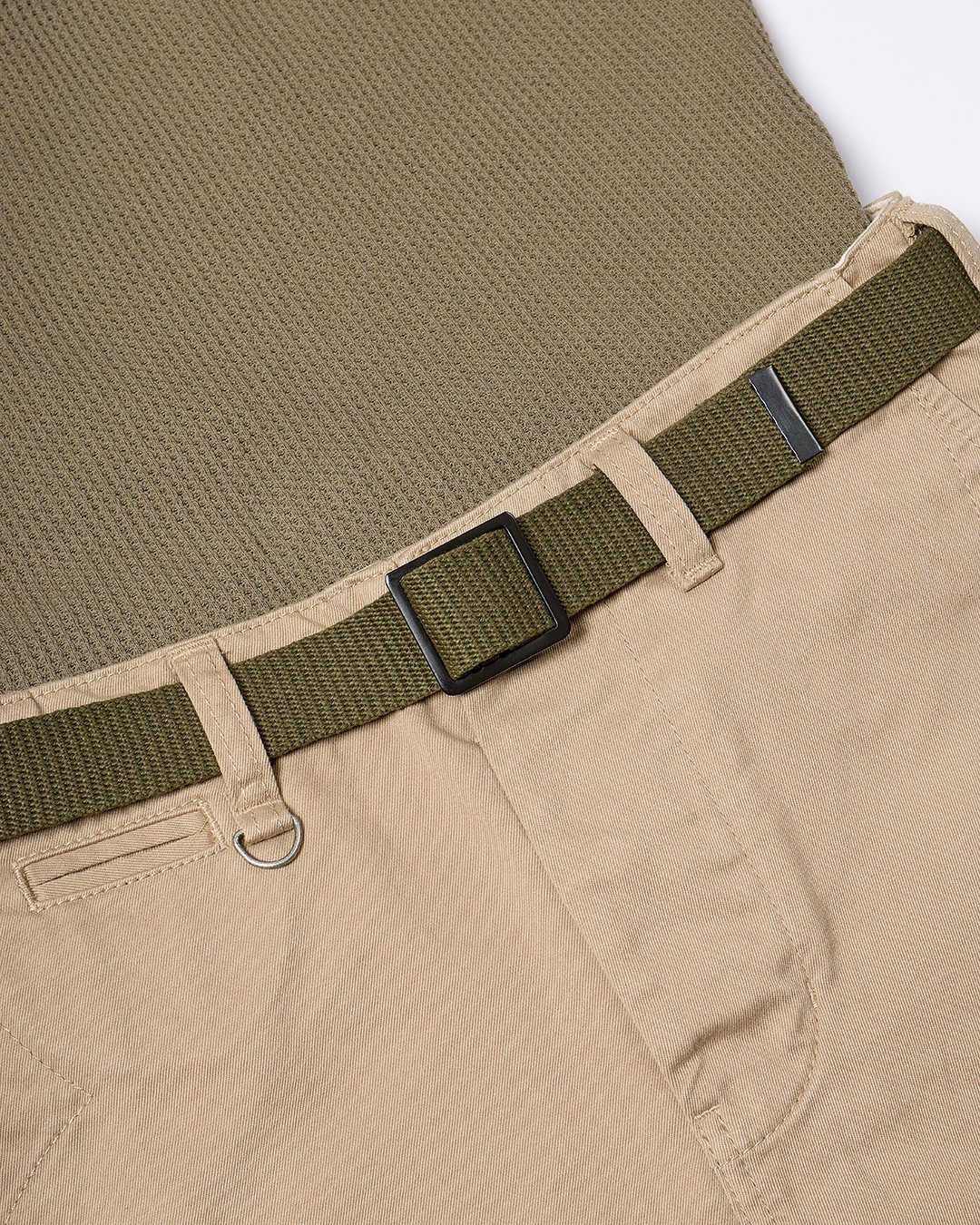 Service Belt Olive Pike Brothers — ceinture vintage, vue d’ensemble