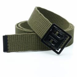 Service Belt Olive Pike Brothers — ceinture vintage, vue de trois quarts Service Belt Olive Pike Brothers — ceinture vintage, vue de trois quarts