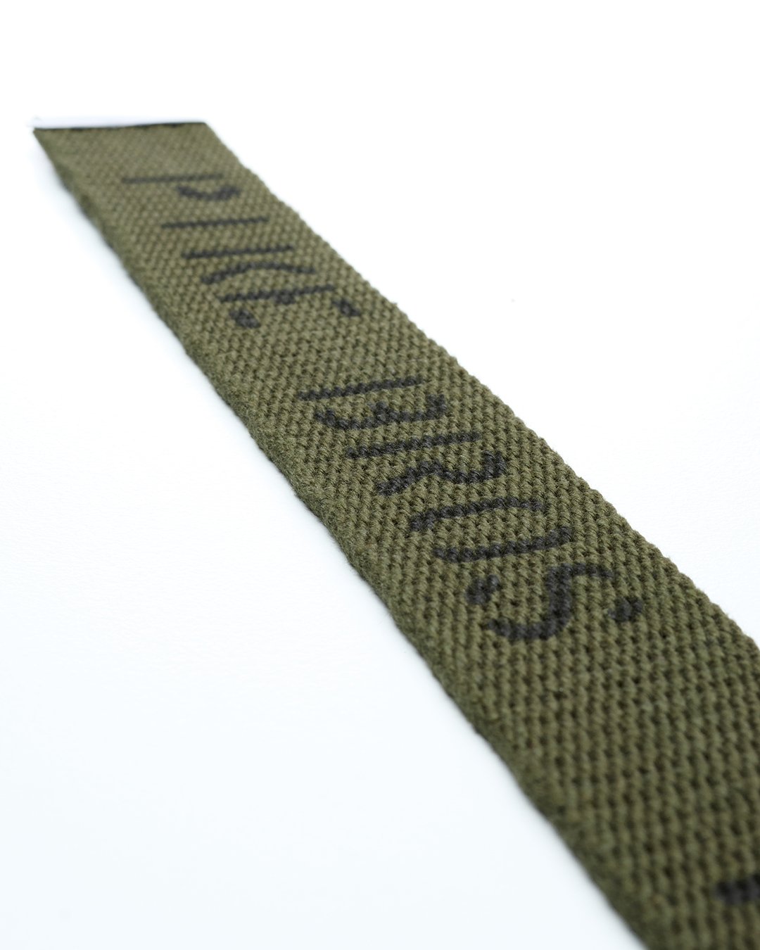 Service Belt Olive Pike Brothers — ceinture vintage, vue de profil