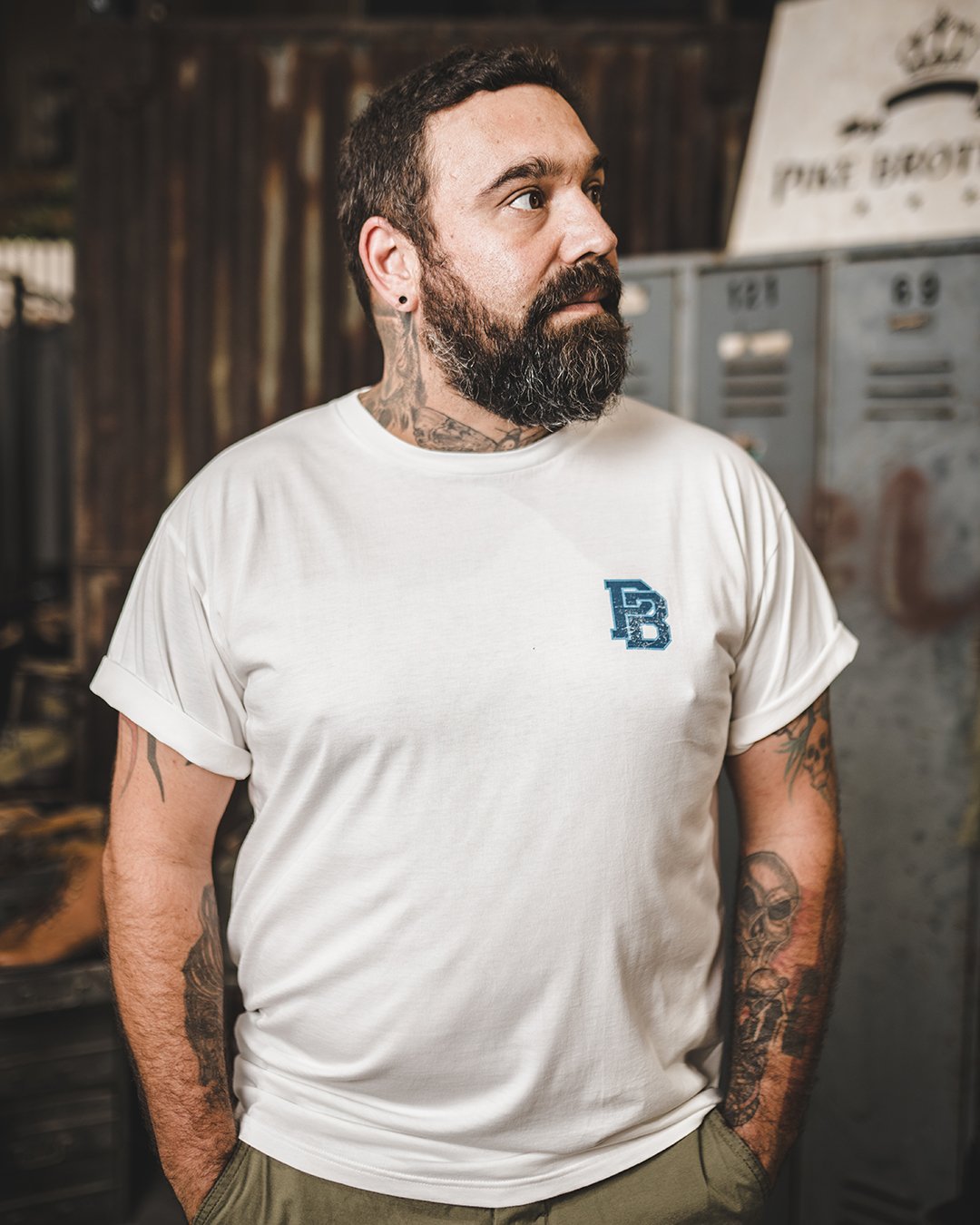 Sports Tee Blue Castle Pike Brothers — vintage t-shirt, front view