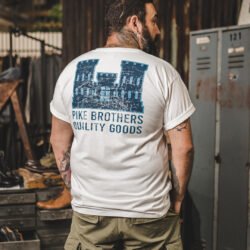 Sports Tee Blue Castle Pike Brothers — t-shirt vintage, vue de dos
