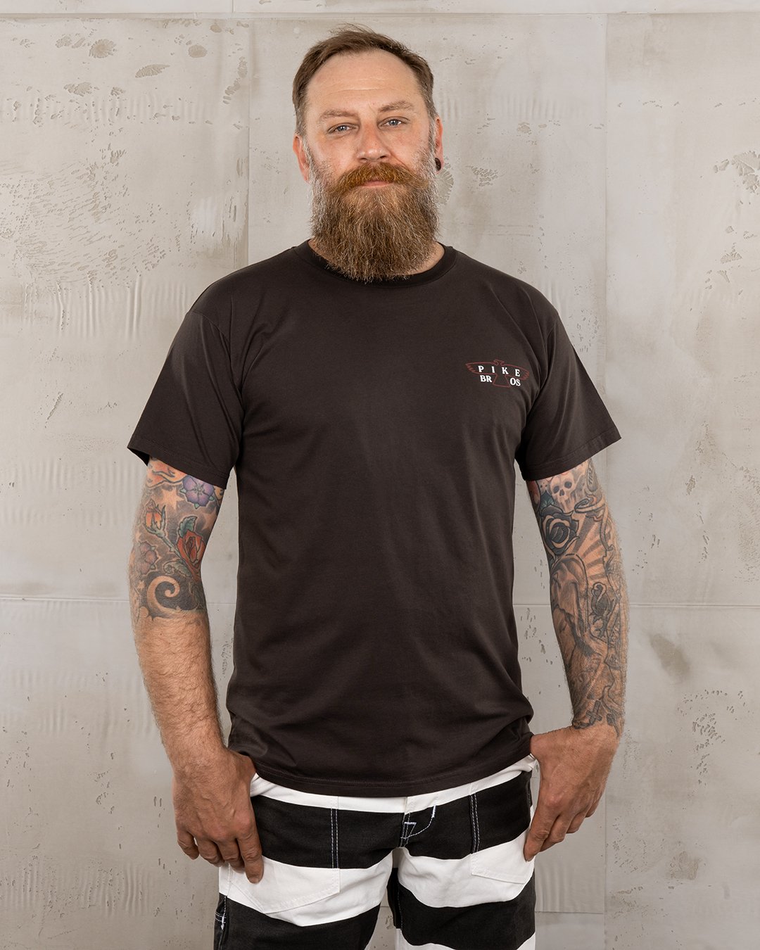 Sports Tee Eagle Grey Pike Brothers — t-shirt vintage, vue d’ensemble