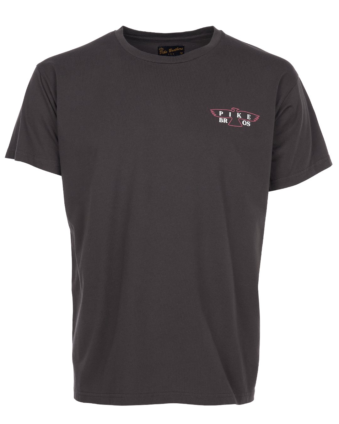 Sports Tee Eagle Grey Pike Brothers — t-shirt vintage, détail du col