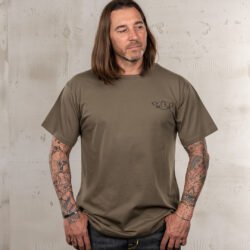 Sports Tee Eagle Olive Pike Brothers — t-shirt vintage, vue de face