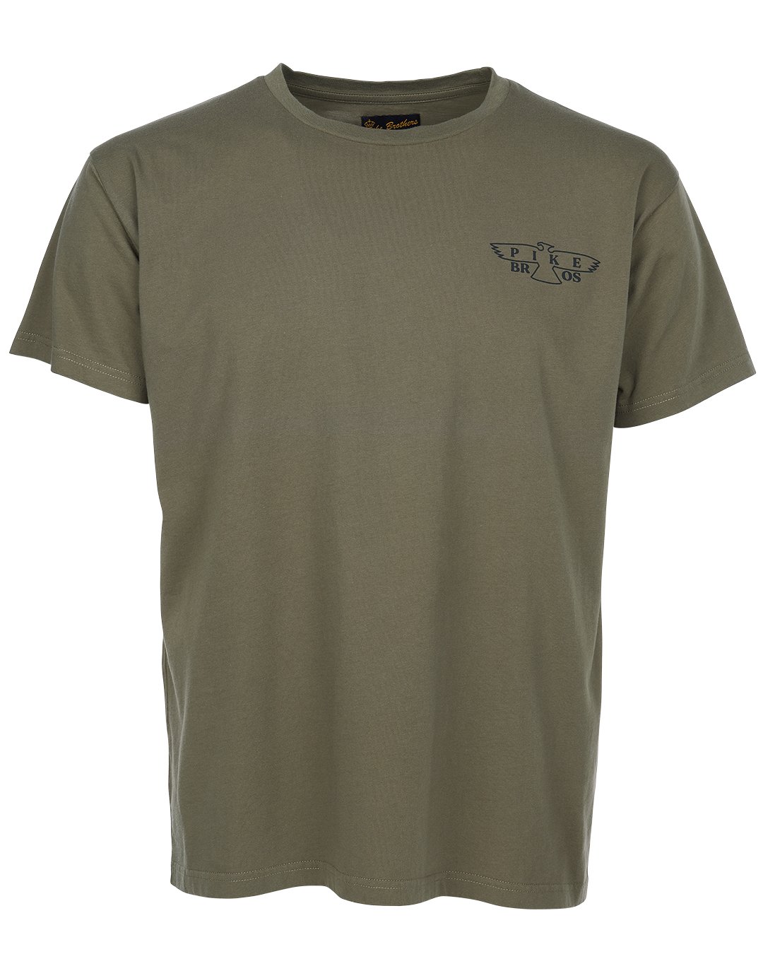 Sports Tee Eagle Olive Pike Brothers — t-shirt vintage, détail des poches