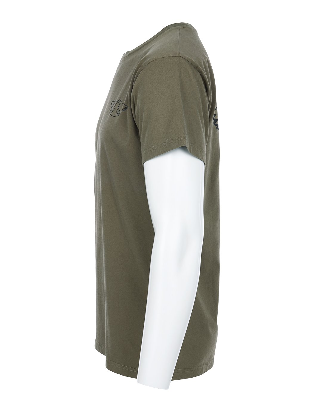 Sports Tee Eagle Olive Pike Brothers — t-shirt vintage, détail des boutons