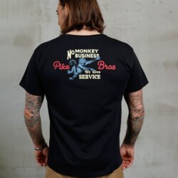 Sports Tee No Monkey Pike Brothers — t-shirt vintage, vue de dos