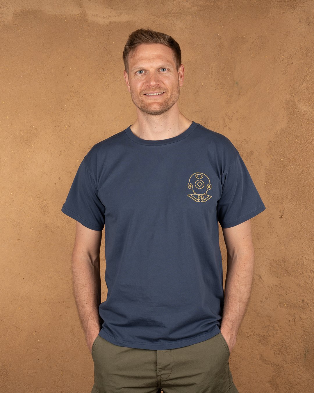 Sports Tee Scuba Blue Pike Brothers — t-shirt vintage, vue de face